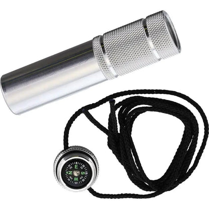 Gear Convoy Matchsafe Satin Aluminum - O Ring Seal Compass Cap Paracord Lanyard Burlap Pouch by Gear Convoy