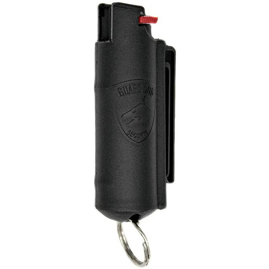 Guard Dog Quick Action Pepper Spray - 16 Foot Range With UV Dye In Black ABS Case And Keyring by Guard Dog