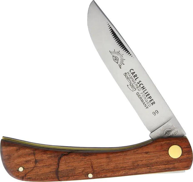 German Eye Work Knife Brown Wood 9875 HZ by German Eye