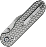 GEO Knife Ethereal Cutter Axis Lock - Bohler M390 Blade With Gray Textured Titanium Handle by GEO Knife