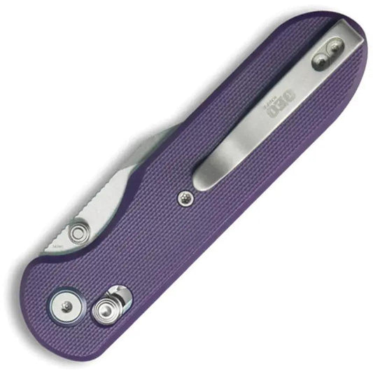 GEO Knife Ethereal Cutter Axis Lock - Purple G10 Bohler M390 Stonewash 4.13 Inch Closed 3 Inch Blade by GEO Knife