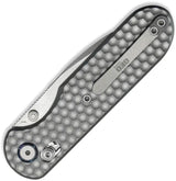 GEO Knife Ethereal Cutter Axis Lock - 3 Inch Bohler M390 Drop Point Blade Gray Textured Titanium Handle by GEO Knife