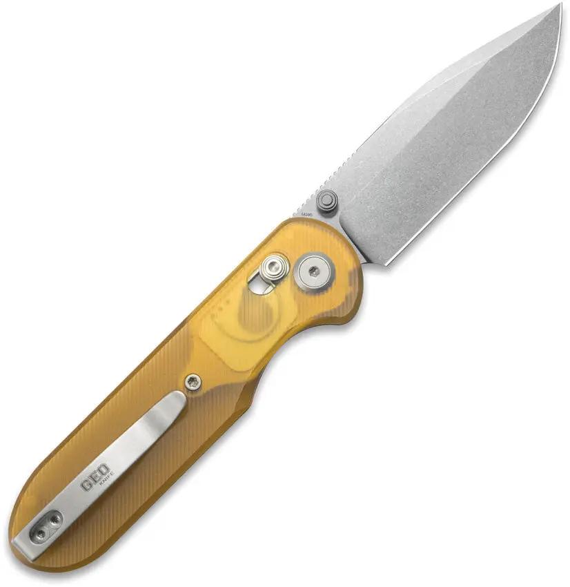 GEO Ethereal Cutter - Axis Lock Knife With Bohler M390 Blade Ultem Handle Pocket Clip by GEO Knife
