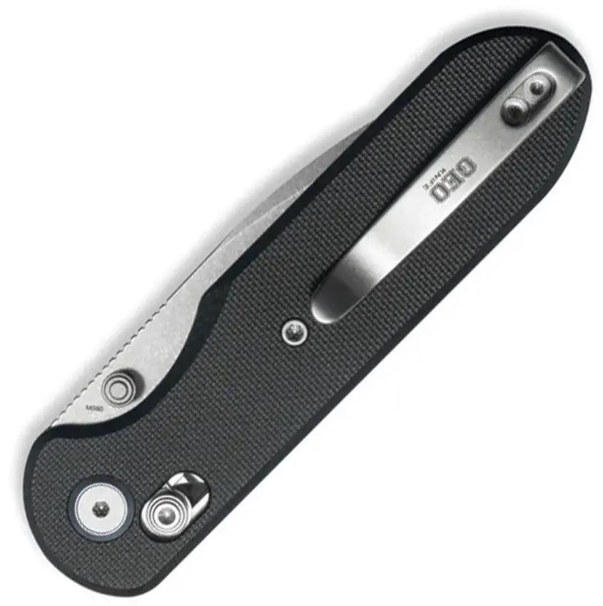 GEO Ethereal Cutter - Axis Lock, Black G10 Handle, 3 Inch M390 Blade, Stonewash Finish by GEO Knife