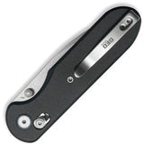 GEO Ethereal Cutter - Axis Lock, Black G10 Handle, 3 Inch M390 Blade, Stonewash Finish by GEO Knife
