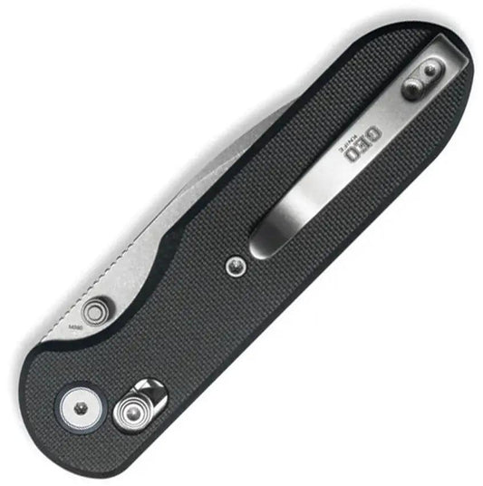 GEO Ethereal Cutter - Axis Lock, Black G10 Handle, 3 Inch M390 Blade, Stonewash Finish by GEO Knife