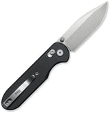 GEO Ethereal Cutter - Axis Lock, Black G10 Handle, 3 Inch M390 Blade, Stonewash Finish by GEO Knife