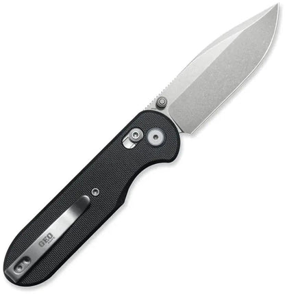 GEO Ethereal Cutter - Axis Lock, Black G10 Handle, 3 Inch M390 Blade, Stonewash Finish by GEO Knife