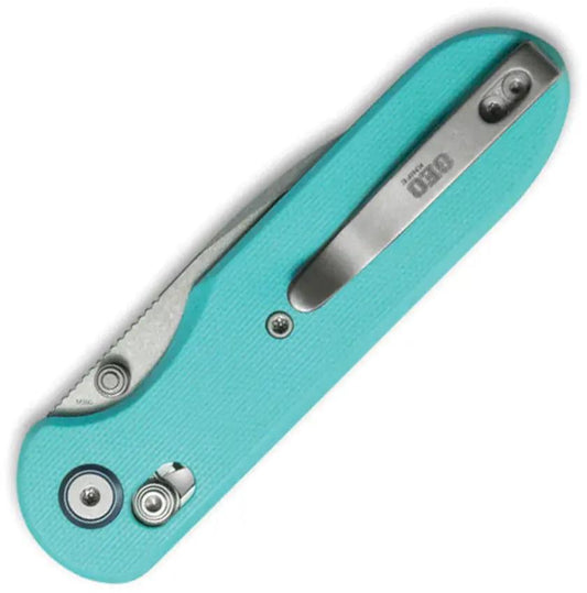 GEO Knife Ethereal Cutter Axis Lock Teal G10 Handle 3 Inch M390 Blade - Durable Everyday Carry by GEO Knife