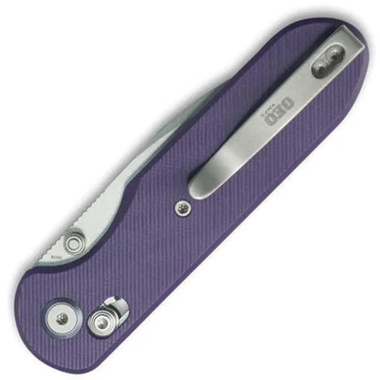 GEO Knife Ethereal Cutter - Purple G10 Handle With Axis Lock M390 Drop Point 3 Inch Blade And 4.13 Inch Closed by GEO Knife