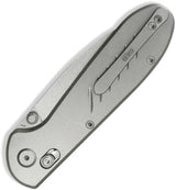 GEO Knife Frost Axis Lock - Bohler M390 Drop Point Blade With Gray Titanium Handle 4.5 Inch Closed by GEO Knife