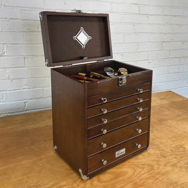 Gerstner International 6-Drawer Collector's Chest Oak GI-T16-D by Gerstner International