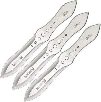 Hibben Competition Thrower Set GH2033 For Throwing Fans With 6.5 Inch Satin Blade Includes 18x18 Target And Belt Sheath by Hibben
