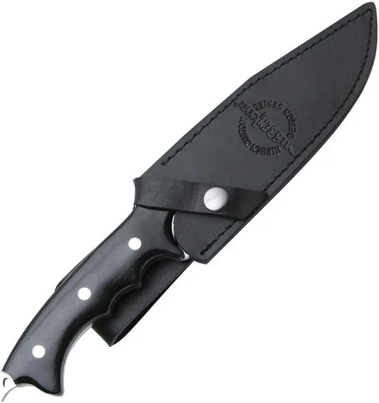 Hibben Legacy Combat Bowie Knife GH5027 Full Tang Satin Blade 12In With Lanyard Serialized Leather Sheath For Collectors by Hibben