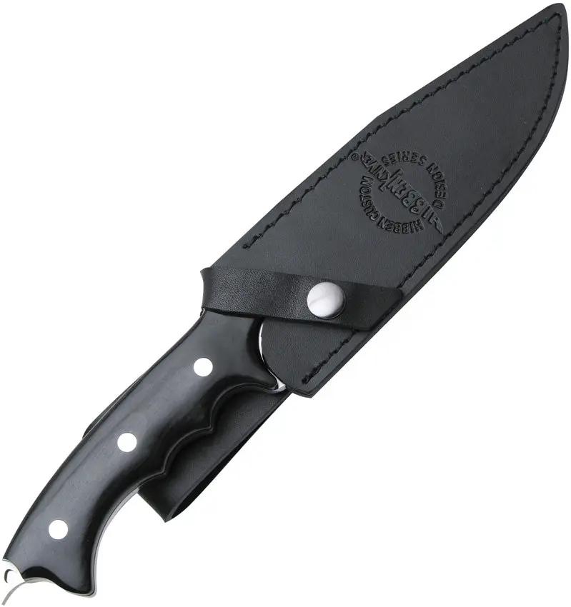Hibben Legacy Combat Bowie Knife GH5027 Full Tang Satin Blade 12In With Lanyard Serialized Leather Sheath For Collectors by Hibben