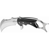 Hibben Karambit With Belt Sheath GH5054 5.5In 5Cr15MoV Blade Full Tang Black Linen Micarta Handle Tactical EDC Knife by Hibben