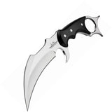 Hibben Karambit With Belt Sheath GH5054 5.5In 5Cr15MoV Blade Full Tang Black Linen Micarta Handle Tactical EDC Knife by Hibben