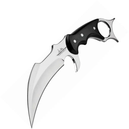 Hibben Karambit With Belt Sheath GH5054 5.5In 5Cr15MoV Blade Full Tang Black Linen Micarta Handle Tactical EDC Knife by Hibben