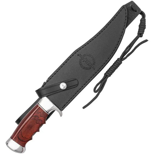 Hibben Legionnaire Bowie II Knife 15in With 9.5in 7Cr17MoV Blade Pakkawood Handle For Outdoorsmen Premium Quality by Hibben