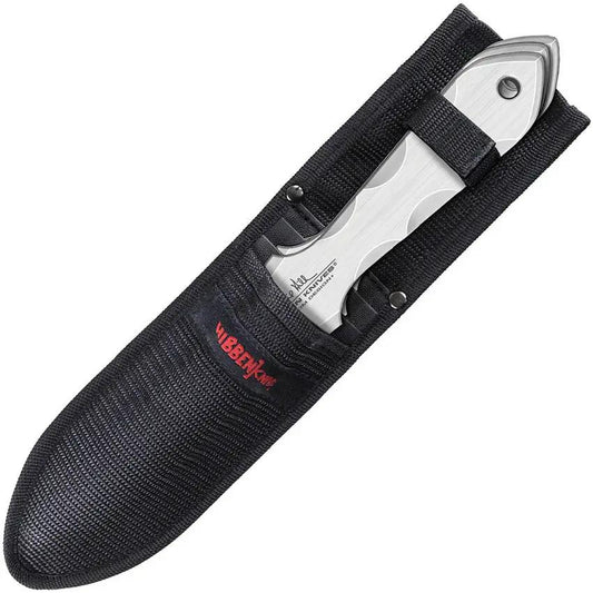Hibben Three Piece Throwing Knife Set GH5071 For Outdoor Enthusiasts One-Piece 6-Inch Satin 3Cr13 Blades by Hibben
