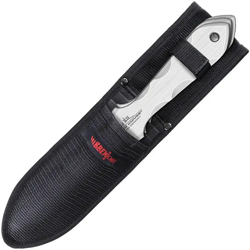 Hibben Three Piece Throwing Knife Set GH5071 For Outdoor Enthusiasts One-Piece 6-Inch Satin 3Cr13 Blades by Hibben