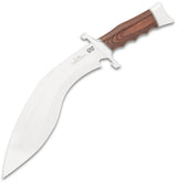 Hibben Kukri Fighter Knife Durable D2 Tool Steel Curved 11.88in Blade Pakkawood Handle Leather Sheath For Outdoorsmen by Hibben