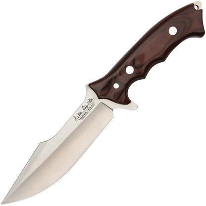 Hibben Legacy Fighter IV Fixed Blade Knife Mirror Finish 6.25 Inch Blade Pakkawood Handle For Outdoors Enthusiasts by Hibben
