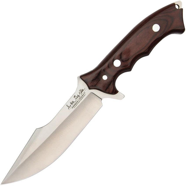 Hibben Legacy Fighter IV Fixed Blade Knife Mirror Finish 6.25 Inch Blade Pakkawood Handle For Outdoors Enthusiasts by Hibben