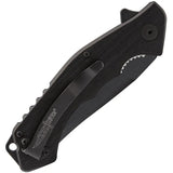 Hibben Whirlwind Linerlock EDC Premium Folder With 7Cr17MoV Blade Ball Bearing Pivot Black G10 Onlay by Hibben