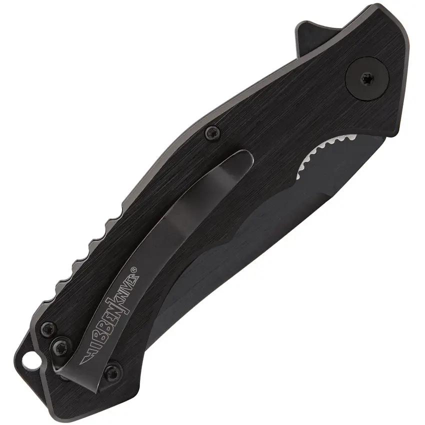 Hibben Whirlwind Linerlock EDC Premium Folder With 7Cr17MoV Blade Ball Bearing Pivot Black G10 Onlay by Hibben
