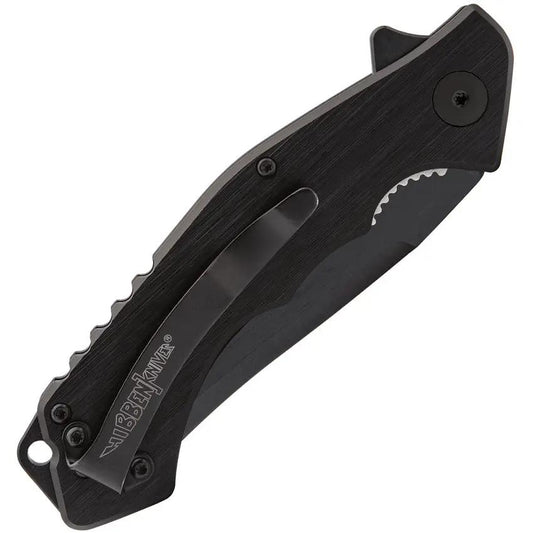 Hibben Whirlwind Linerlock EDC Premium Folder With 7Cr17MoV Blade Ball Bearing Pivot Black G10 Onlay by Hibben