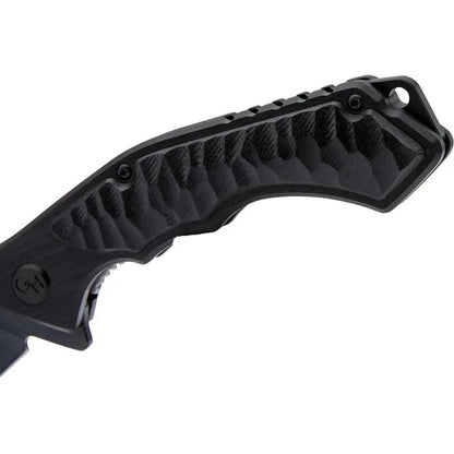 Hibben Whirlwind Linerlock EDC Premium Folder With 7Cr17MoV Blade Ball Bearing Pivot Black G10 Onlay by Hibben
