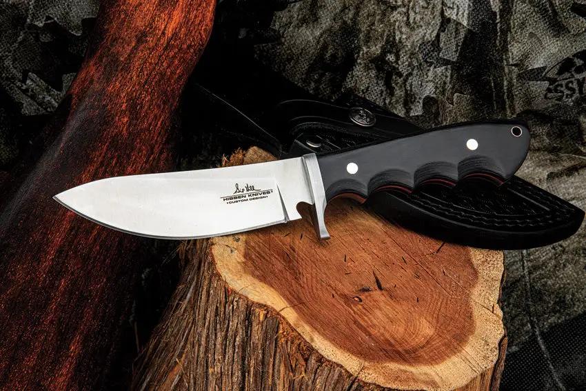 Hibben Pro Hunter Drop Point Knife GH5124 For Outdoorsmen Durable 5Cr15MoV Steel Leather Sheath by Hibben