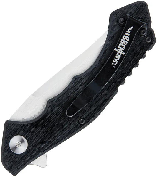 Hibben Whirlwind Linerlock Knife With Satin 7Cr17MoV Blade Blue G10 Inlay For Premium EDC Enthusiasts by Hibben