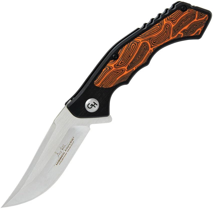 Hibben Whirlwind Hellfyre Linerlock Knife Satin Blade 7Cr17MoV Aluminum Handle Pocket Clip For EDC Enthusiasts by Hibben