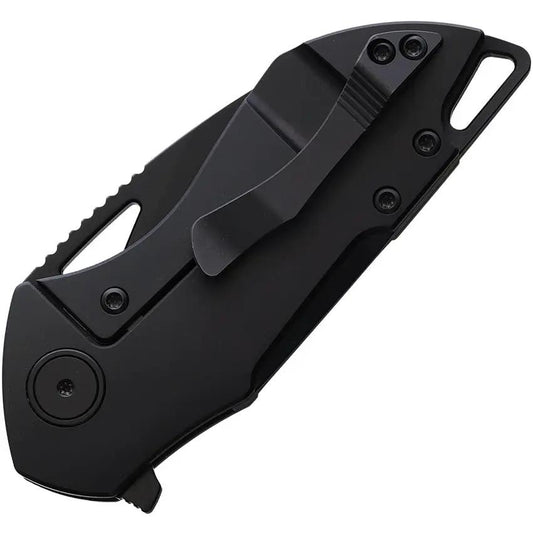 Grissom Knife and Tool Riverstone Framelock Black 4 Inch Closed M390 Blade Titanium Handle - High Performance EDC Knife by Grissom Knife & Tool