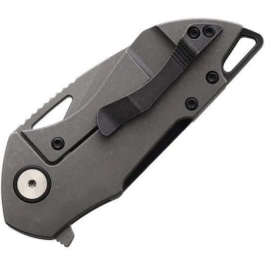 Grissom Knife & Tool Riverstone Framelock DSW - Bohler M390 Blade with Gray Titanium Handle by Grissom Knife & Tool