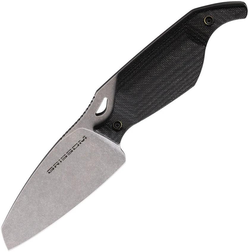 Grissom Knife & Tool Riverstone Fixed Blade Micarta RIVERSTONE-FIXED-BLACK-MICARTA by Grissom Knife & Tool