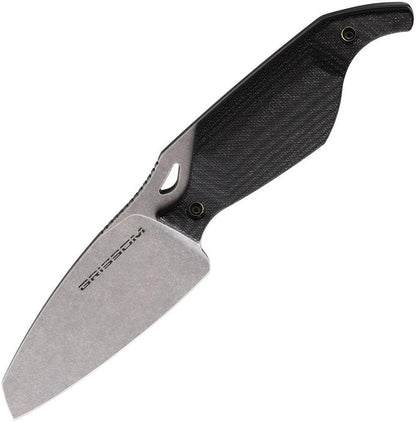 Grissom Knife & Tool Riverstone Fixed Blade Micarta RIVERSTONE-FIXED-BLACK-MICARTA by Grissom Knife & Tool
