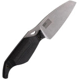 Grissom Knife And Tool Riverstone Fixed Blade - S35VN Blade Black Canvas Micarta Handle Full Tang by Grissom Knife & Tool