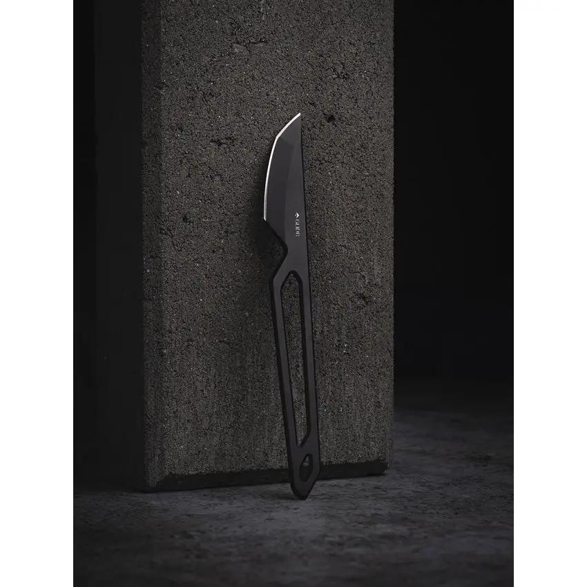 Glidr Sweeney Scalpel Neck Knife - 1.5 Inch Black PVD CPM S35VN Modified Tanto Blade with Skeletonized Handle by Glidr