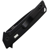 Glow Rhino Reactor Framelock Black PVD Coated S35VN Blade Titanium Handle With Tritium Front Inserts by Glow Rhino
