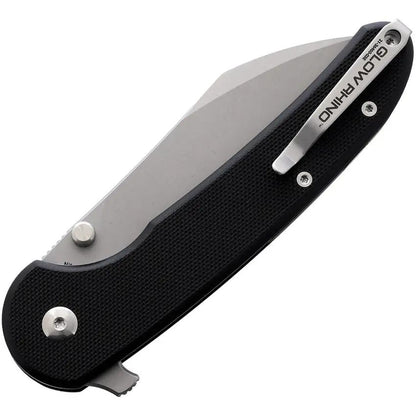 Glow Rhino Lightbringer Linerlock - Self-Powered Tritium Illumination, Nitro V Steel Blade, Black G10 Handle by Glow Rhino