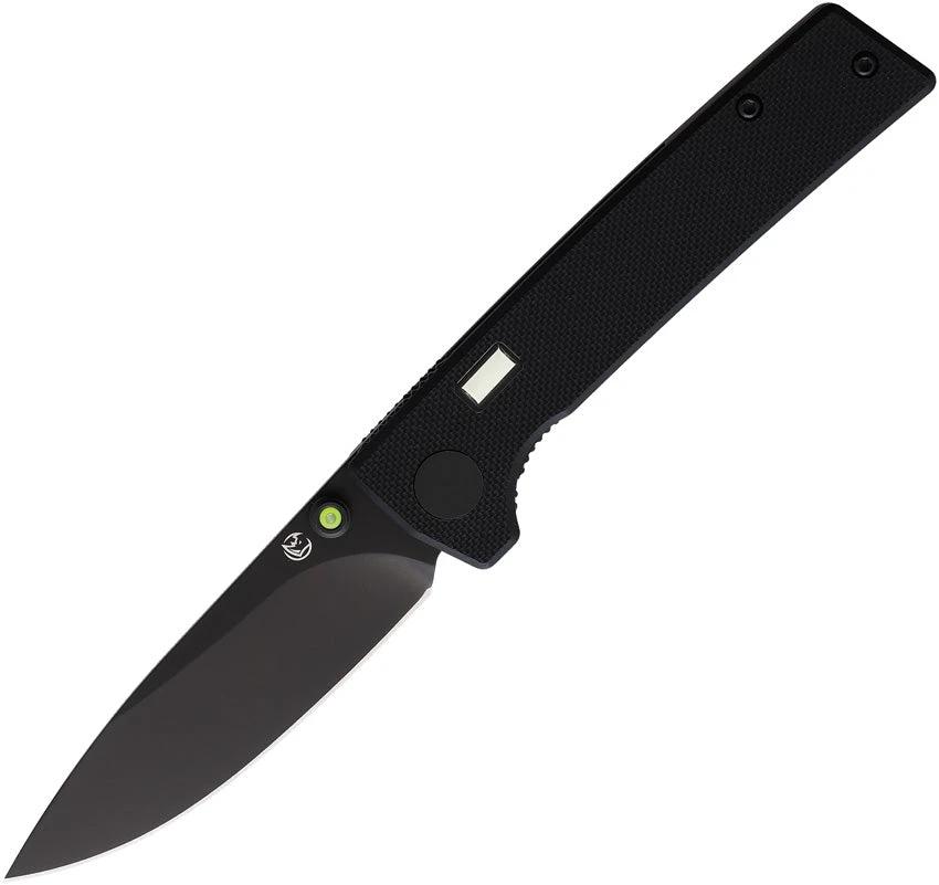 Glow Rhino Fermi Linerlock Black/ Green FERMI-Z-G10-Z-D2-XG-GG by Glow Rhino
