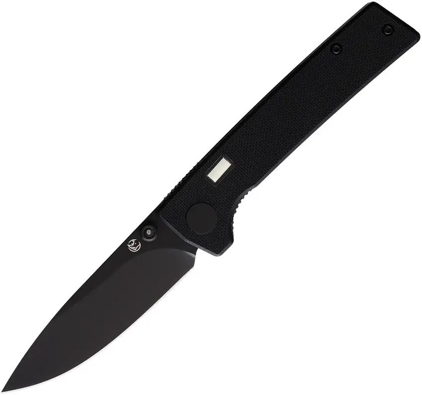 Glow Rhino Fermi Linerlock Black/ Black FERMI-Z-G10-Z-D2-XG-ZG by Glow Rhino
