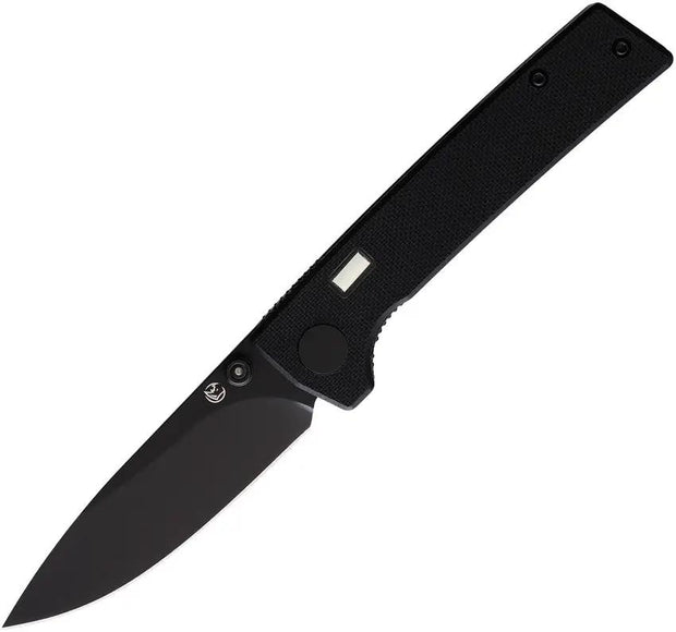 Glow Rhino Fermi Linerlock Black/ Black FERMI-Z-G10-Z-D2-XG-ZG by Glow Rhino