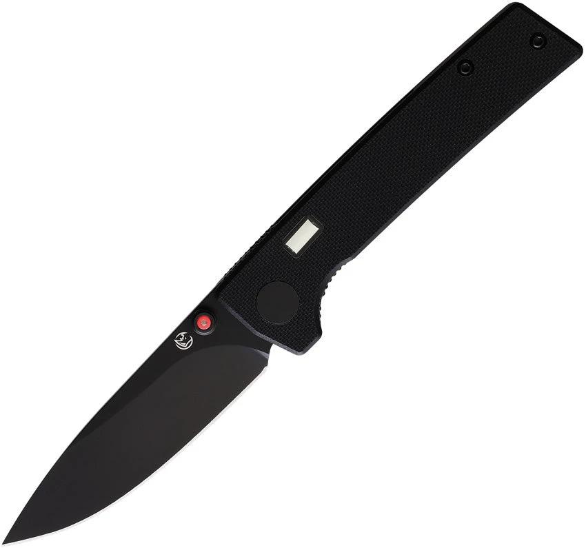 Glow Rhino Fermi Linerlock Black/ Red FERMI-Z-G10-Z-D2-XG-RG by Glow Rhino