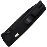 Glow Rhino Fermi Linerlock Knife - D2 Tool Steel Blade, Black G10 Handle, Orange Thumb Stud, Green Tritium Inlay by Glow Rhino