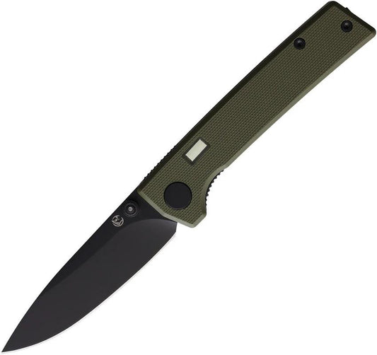 Glow Rhino Fermi Linerlock Black/OD FERMI-OD-G10-Z-D2-XG-ZG by Glow Rhino