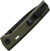 Glow Rhino Fermi Linerlock - Black OD G10 D2 Drop Point Blade With Tritium Inserts by Glow Rhino